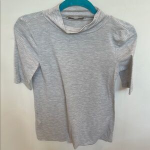LOFT Gray Short Sleeve Tee for Casual Comfort